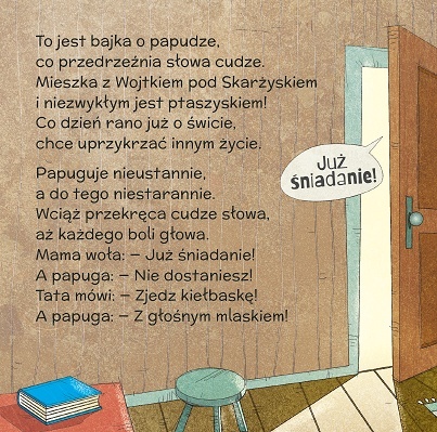 Bajeczki z morałem Papuga Wojtka książeczka dla dzieci 3+ twarda oprawa