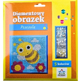 Diamentowy obrazek Pszczoła 220x235 mm zestaw kreatywny mozajka diamentowa