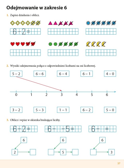 Elementarz matematyka dla dzieci 6+ nauka liczenia Książeczka edukacyjna