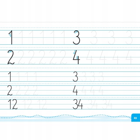 Kaligrafia bez końca nauka pisania dla dzieci zeszyt wielokrotnego użytku