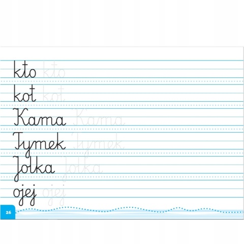 Kaligrafia bez końca nauka pisania dla dzieci zeszyt wielokrotnego użytku