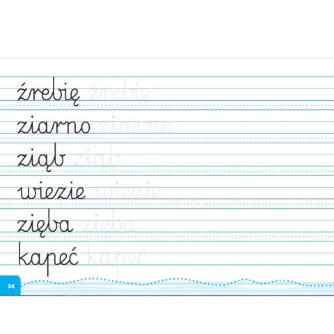 Kaligrafia bez końca nauka pisania dla dzieci zeszyt wielokrotnego użytku