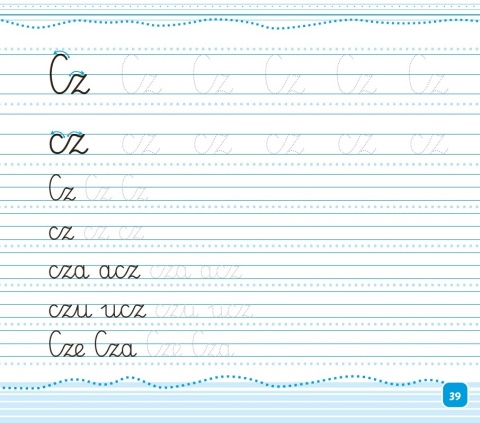 Kaligrafia dla dzieci 6+ ćwiczenia grafomotoryczne nauka pisania