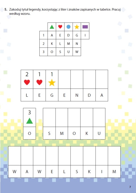 Kodowanie dla dzieci 4+ Kody kratki i kolory cz.1 Ksiązeczka edukacyjna