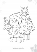 Kolorowanka Magiczne święta dla maluchów Malowanka na prezent dla dzieci