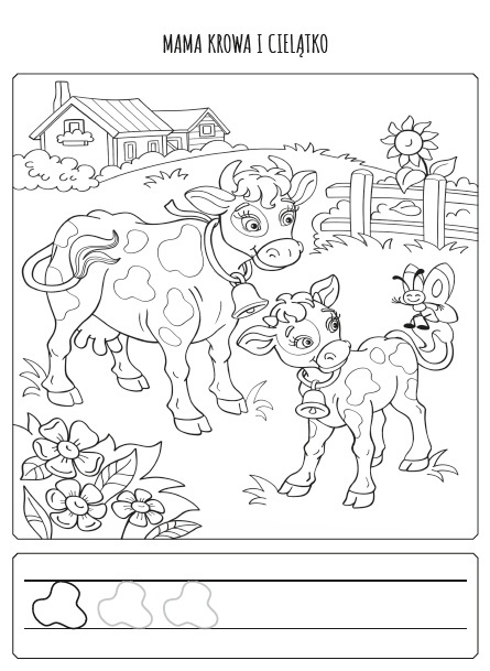 Kolorowanka edukacyjna Malowanka Na Wsi Książeczka edukacyjna Szlaczki
