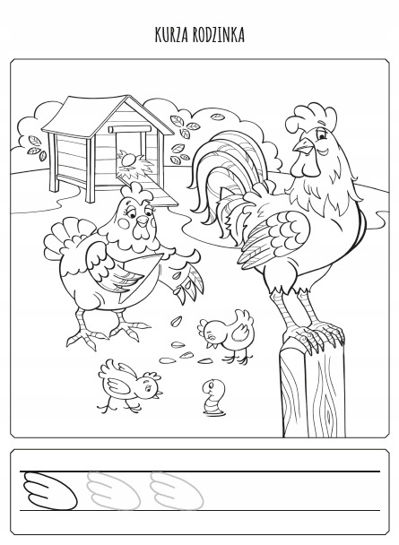 Kolorowanka edukacyjna Malowanka Na Wsi Książeczka edukacyjna Szlaczki