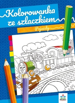 Kolorowanka edukacyjna ze szlaczkami Pojazdy Kreatywna Malowanka dla dzieci