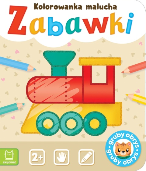 Kolorowanka malucha 2+ Zabawki Malowanka z gruby obrys naklejki Aksjomat