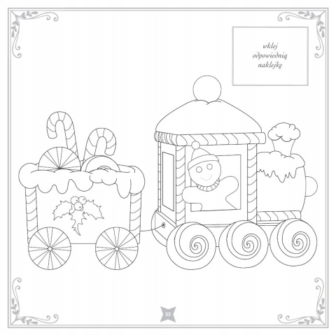 Kolorowanka z kredką Boże Narodzenie 40 naklejek kredka malowanka na święta