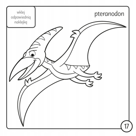 Kolorowanka z kredką Dinozaury 24 naklejki kredka 11 kolorów Malowanka