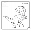 Kolorowanka z kredką Dinozaury 24 naklejki kredka 11 kolorów Malowanka
