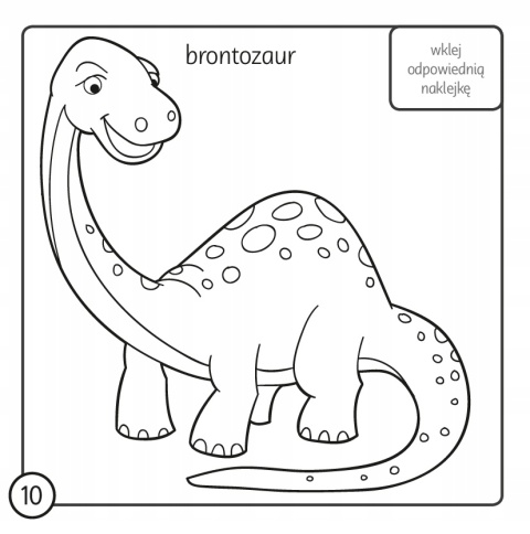 Kolorowanka z kredką Dinozaury 24 naklejki kredka 11 kolorów Malowanka
