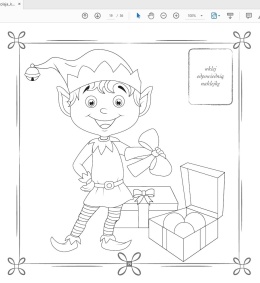 Kolorowanka z kredką Fabryka Św. Mikołaja 36 stron 40 naklejek 3+ Malowanka