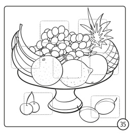 Kolorowanka z kredką Warzywa i owoce 3+ 36 stron 40 naklejek Malowanka