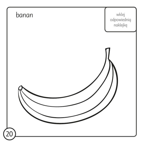 Kolorowanka z kredką Warzywa i owoce 3+ 36 stron 40 naklejek Malowanka