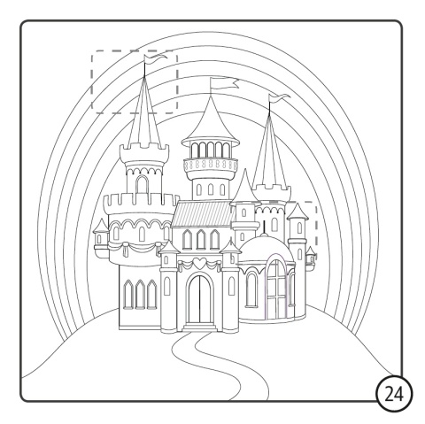 Kolorowanka z kredką dla dziewczynek 3+ 24 strony naklejki Malowanka
