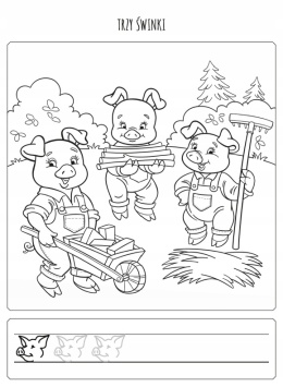 Kolorowanka ze szlaczkiem Postacie z bajek Kreatywna Malowanka edukacyjna