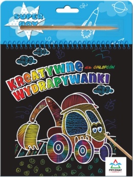 Kreatywna wydrapywanka dla chłopców 3+ książeczka z rysikiem dla dzieci