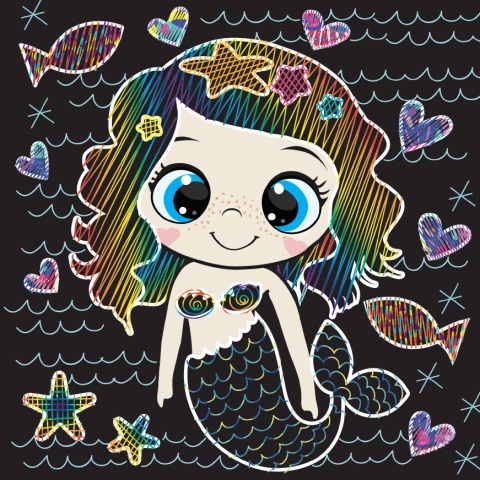 Kreatywne wydrapywanki dla dziewczynek 3+ książeczka z rysikiem dla dzieci