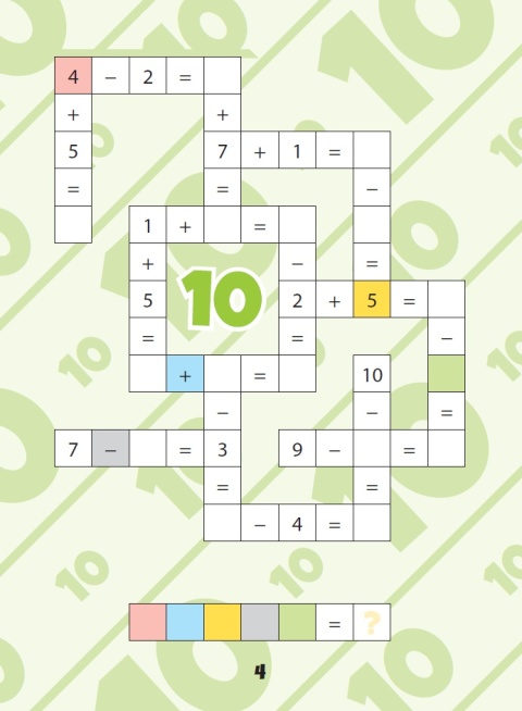 Krzyżówki matematyczne dodawanie odejmowanie do 50 ćwiczenia dla dzieci