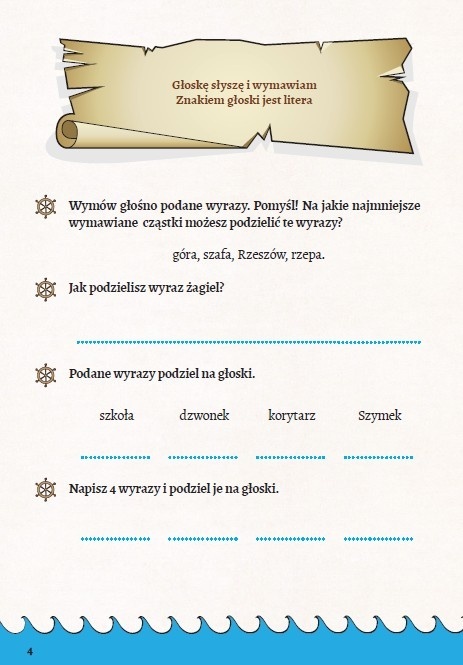 Książeczka do nauki gramatyki dla dzieci 7+ Pirackie zmagania Ortografia