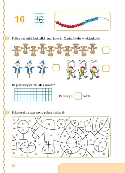 Książeczka do nauki liczenia dla dzieci 6+ Wesołe cyferki Matematyka