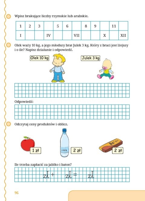 Książeczka do nauki liczenia dla dzieci 6+ Wesołe cyferki Matematyka