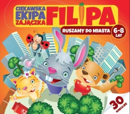 Książeczka edukacyjna dla dzieci 6-8 lat Ciekawska ekipa zajączka Filipa