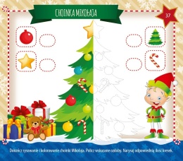 Książeczka świąteczna z zadaniami 4-6 lat Wesoła zgraja Świętego Mikołaja