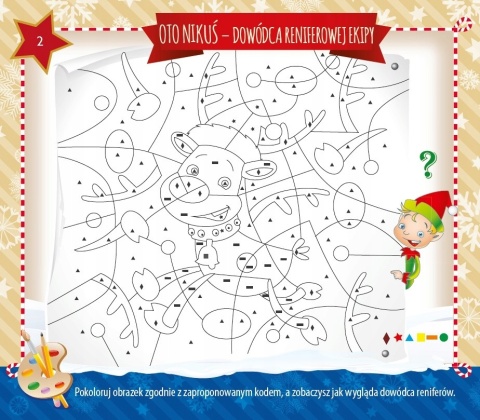 Książeczka świąteczna z zadaniami 4-6 lat Wesoła zgraja Świętego Mikołaja