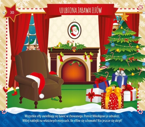 Książeczka świąteczna z zadaniami 4-6 lat Wesoła zgraja Świętego Mikołaja