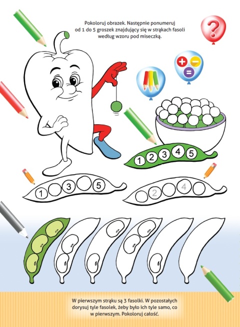 Książeczka z zadaniami dla dzieci 4+ Edukacyjna Zabawy z królikiem cz. 2
