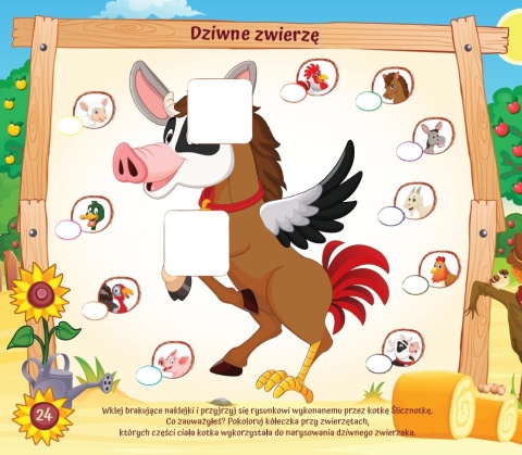 Książka edukacyjna dla dzieci 4-6 lat Ciekawska ekipa zajączka Filipa wieś