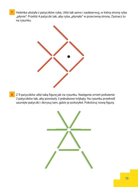 Łamigłówki dla dzieci Patyczkowe zadania logiczne zagadki Matematyka 6+