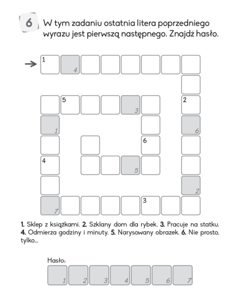 Łamigłówki z ołówkiem 7+ książeczka edukacyjna krzyżówki logiczne Aksjomat