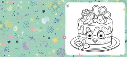 Malowanka z ruchomymi oczkami Ciastka i desery 24 strony Kolorowanka