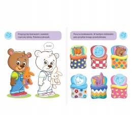 Mały miś zostaje przedszkolakiem książeczka edukacyjna z naklejkami 2+