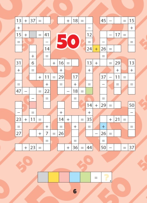 Matematyka w krzyżówkach dodawanie i odejmowanie do 100 ćwiczenia 6+