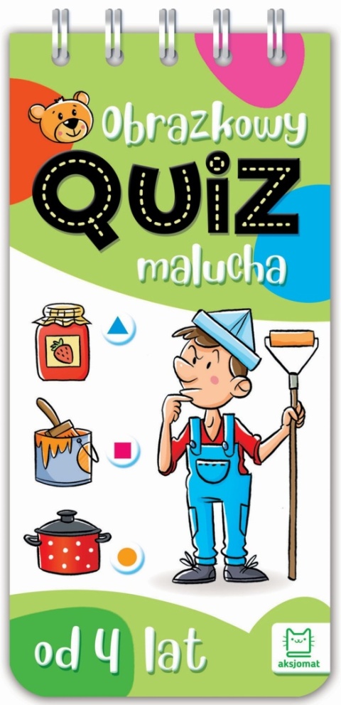 Obrazkowy quiz malucha od 4 lat edukacyjna książeczka z zagadkami Aksjomat