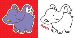 Pierwsza kolorowanka z grubym obrysem dla dzieci Piesek Malowanka Aksjomat