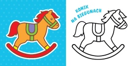 Pierwsza kolorowanka z rakietą Gruby obrys Malowanka dla dzieci Aksjomat