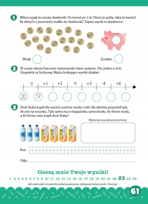Ślimak matematyczny klasa 1 matematyka Montessori ćwiczenia dla dzieci 6+