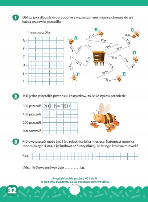 Ślimak matematyczny klasa 3 matematyka Montessori ćwiczenia dla dzieci 8+