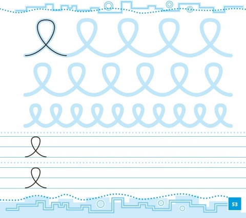 Szlaczki ćwiczenia grafomotoryczne książeczka edukacyjna dla dzieci 3+ cz.1