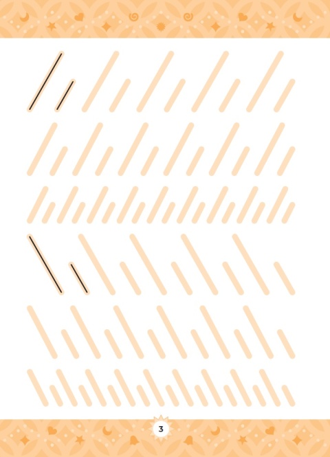 Szlaczki dla dzieci 3+ rysowanie po śladzie ćwiczenia grafomotoryczne