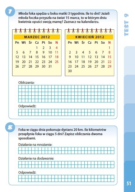 Testy dla dzieci przykłady testów sprawdzających klasa 3 polski matematyka