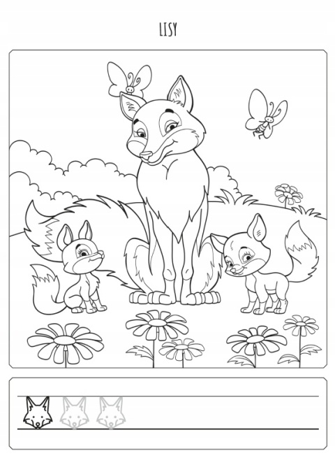 W lesie i na łące kreatywna kolorowanka ze szlaczkami Malowanka dla dzieci