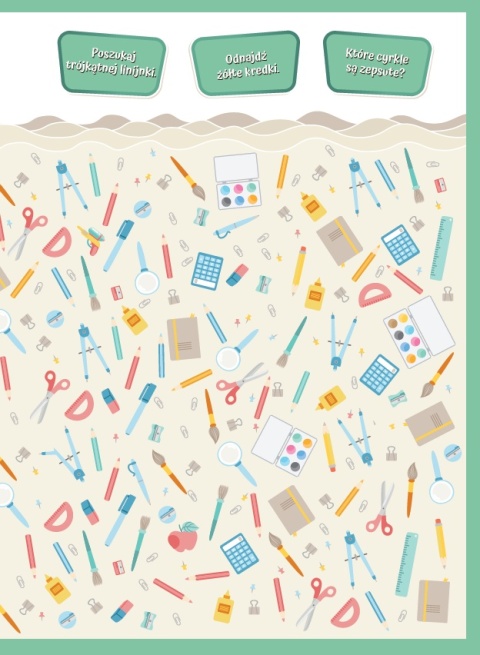 Wyszukiwanki obrazkowe Przedmioty książeczka dla dzieci 4+ zagadki