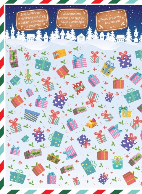 Wyszukiwanki świąteczne dla dzieci 4+ książka edukacyjna zagadki obrazkowe